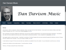 Tablet Screenshot of dandavisonmusic.com
